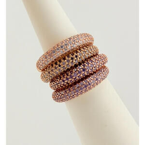 Bomb Party 4x Luxe Bands RBP8713 Sz 5 "Fearless Queen" Amethyst & Purple Topaz